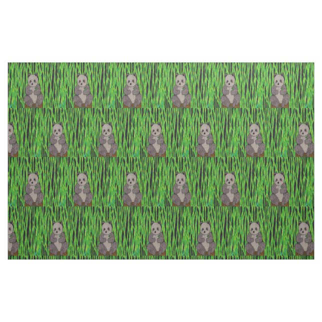 Panda - Combed Cotton Fabric (Fat Quarter)