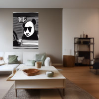 Panda conduisant un taxi | AI Art Poster