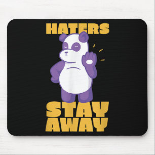 Panda Cool Bear Giant Animal Lover Quote Stop Hate Mouse Pad
