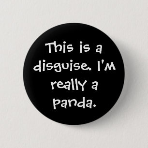 Panda Costume 2 Inch Round Button