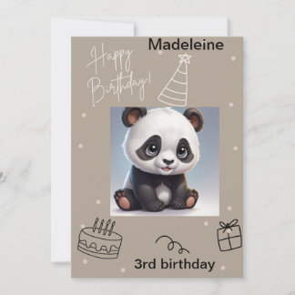 Panda croustillant, Carte Anniversaire Écrit