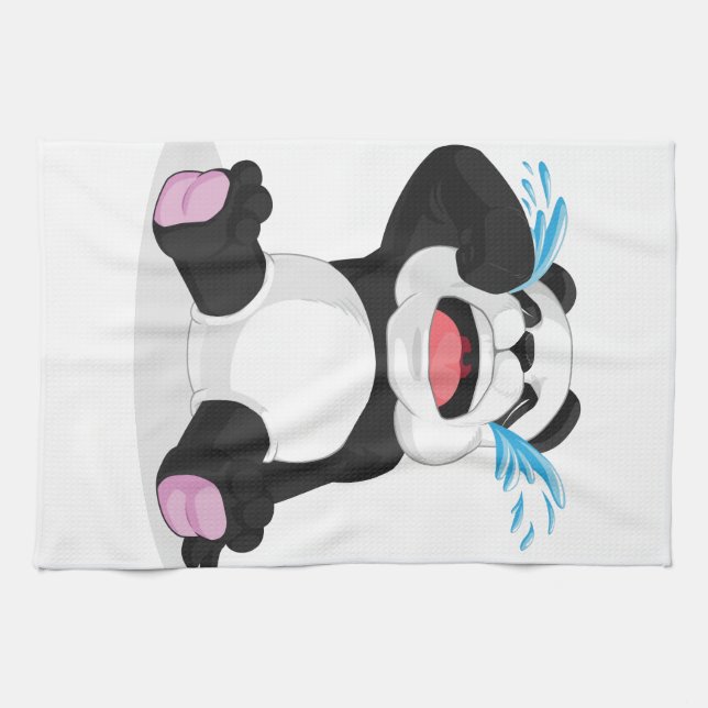 Panda Crying Kitchen Towel (Horizontal)