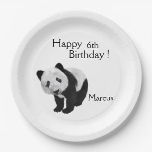 Panda Cub Paper Plate