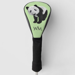 Panda Cub Personal Initials Golf Head Cover