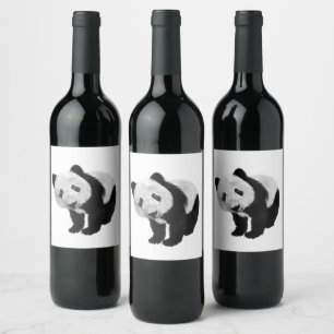 Panda Cub Reserved table Wine Label