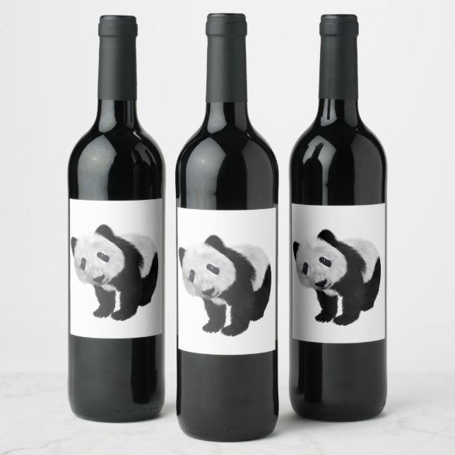Panda Cub Reserved table Wine Label (Bottles)