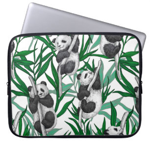 Panda cubs on laptop sleeve