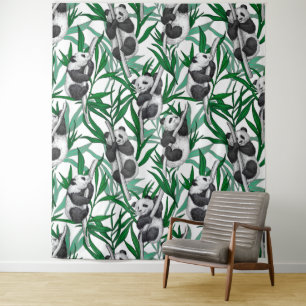 Panda cubs on tapestry