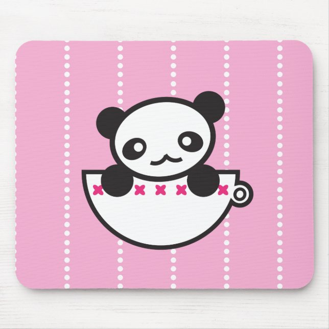 Panda Cup Mouse Pad (Front)