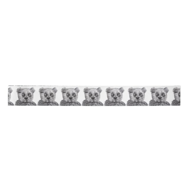 Panda Custom 3 in Wide Satin Ribbon, 2 Yard Spool Satin Ribbon (Front)
