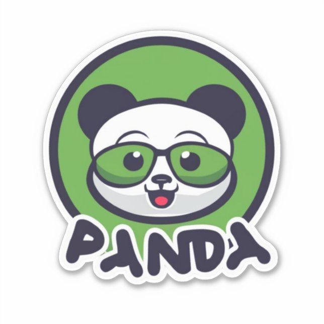 Panda Custom-Cut Vinyl Sticker (Front)
