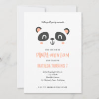 Panda cute bright colourful birthday