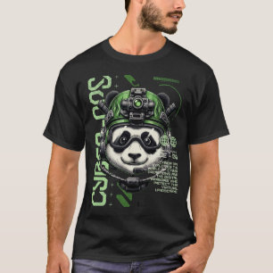 Panda Cyborg Ops – Futuristic Cybernetic Panda  T-Shirt
