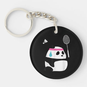 Panda de badminton épuisé drôle mignon