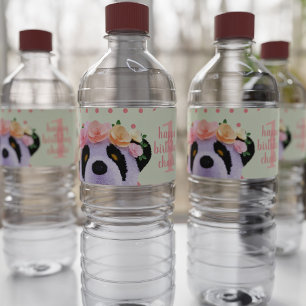 Panda de Boho tous étiquettes de l'eau de fête