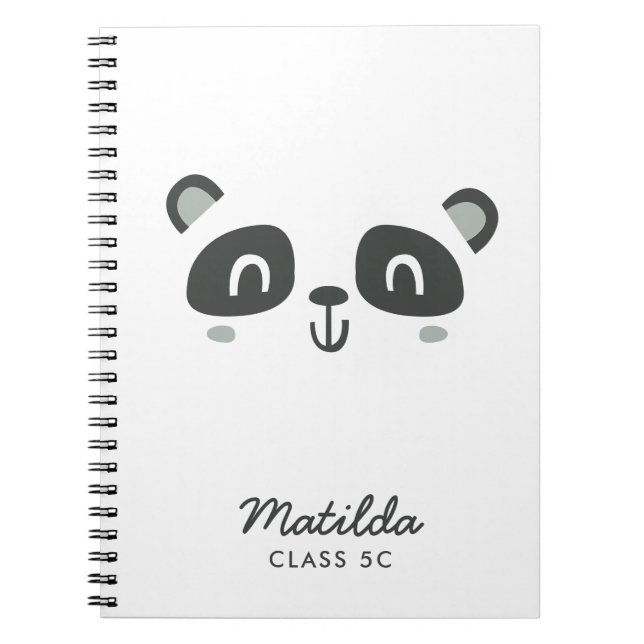 Panda de caractère mignon carnet pour enfants (Devant)