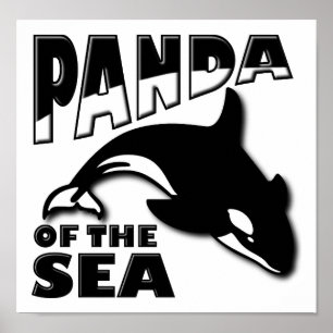 Panda de la Mer Affiche Drôle