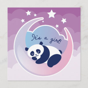 Panda de sommeil "son faire-part de naissance