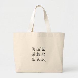 Panda Design Large Tote Bag