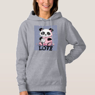 Panda design sweat - shirt à capuche féminine