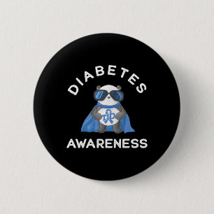 Panda Diabetic Type 1 Diabetes Awareness Support K 2 Inch Round Button