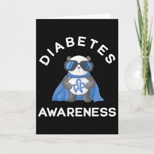 Panda Diabetic Type 1 Diabetes Awareness Support K Card