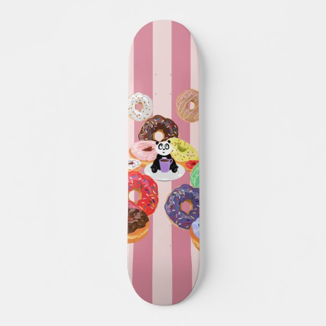 Panda & Doughnuts Skateboard (Front)