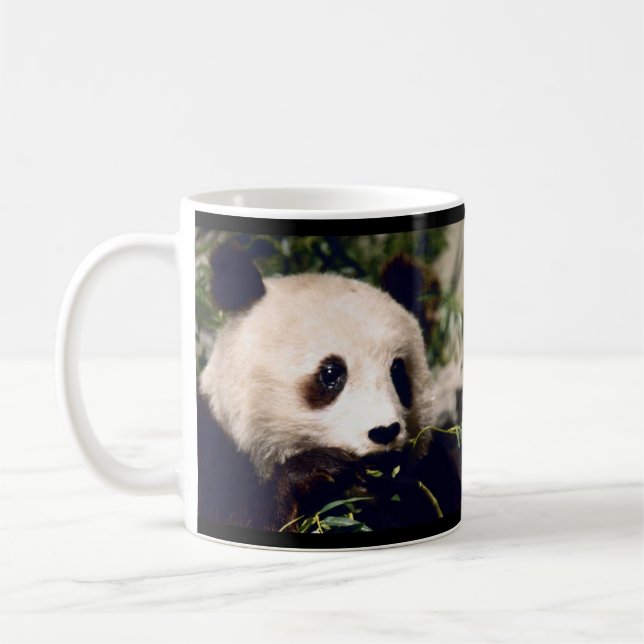 PANDA doux personnalisé de tasse MÂCHANT SUR le (Gauche)