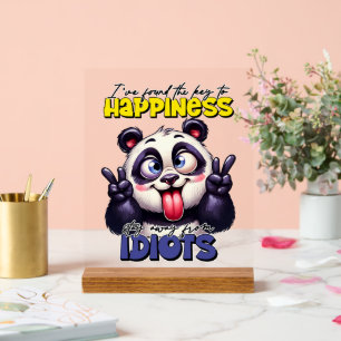 Panda drôle avec sarcasme mot art