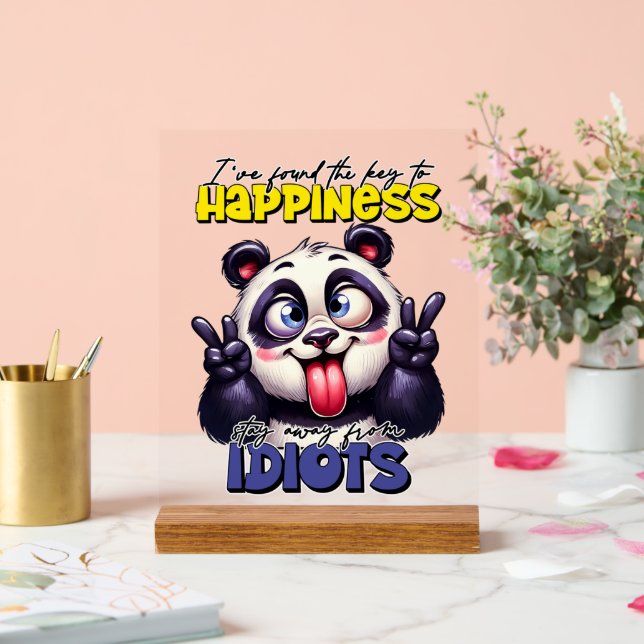 Panda drôle avec sarcasme mot art (Mariage)