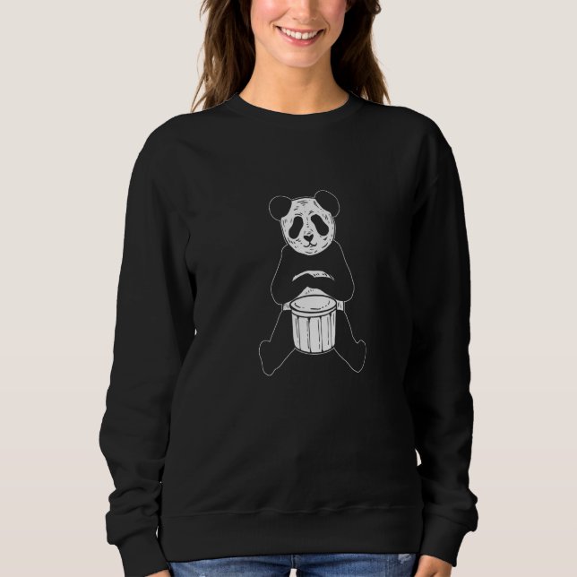 Panda Drummer Entertainer Sweatshirt (Front)