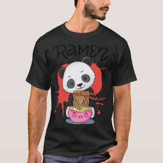 Panda Eat Ramen - Cute Animal Friendly Panda T-Shirt