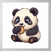 Panda eating a cookie
