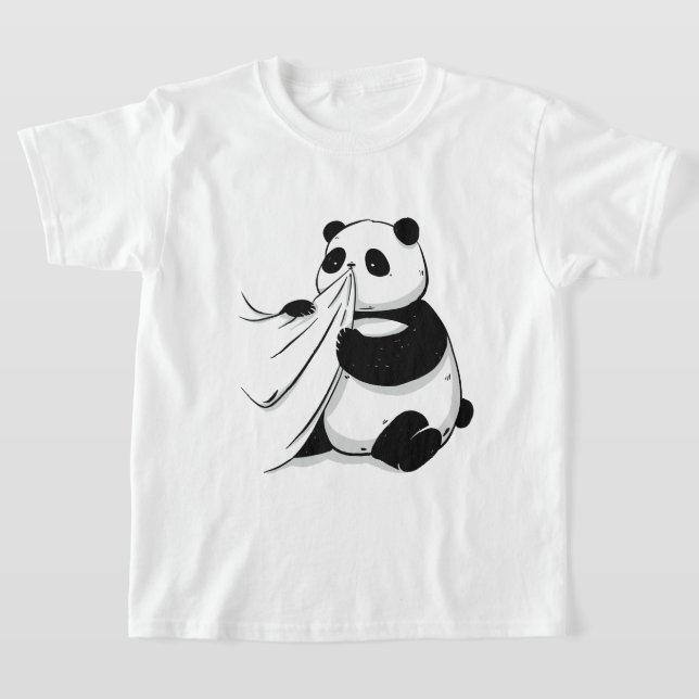 panda eating a shirt-tshirt  T-Shirt (Laydown)
