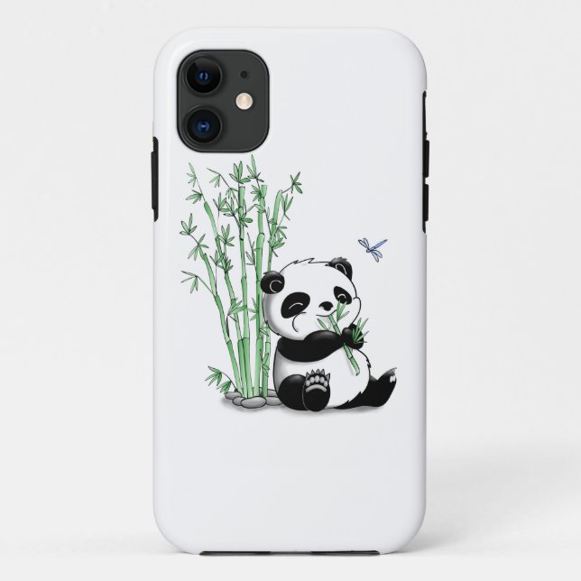 Panda Eating Bamboo Case-Mate iPhone Case (Back)