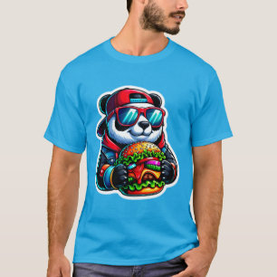 PANDA EATING CHEESEBURGER 6 T-Shirt