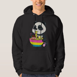 Panda Eating Ramen LGBT-Q Pansexual Pride Pan Flag Hoodie