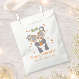 Panda Eyeball Drink Hearts Happy Halloween Favour Bag