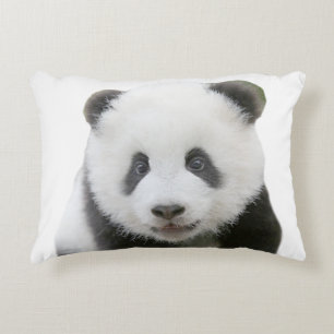 Panda Face Accent Pillow