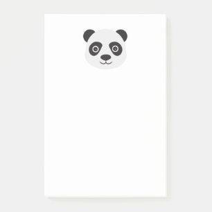 Panda Face Black and White Bear Post-it Notes