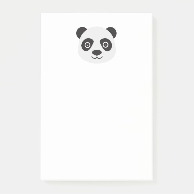 Panda Face Black and White Bear Post-it Notes (Front)