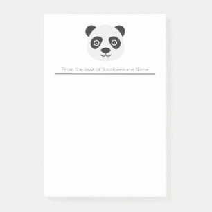 Panda Face Black and White Bear Post-it Notes