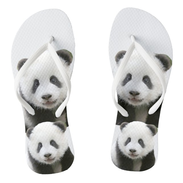 Panda Face Flip Flops (Footbed)