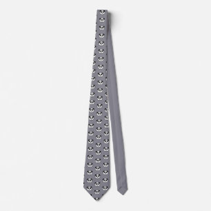 Panda Face Pattern Tie