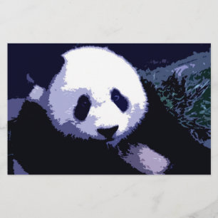 Panda Face Pop Art Stationery
