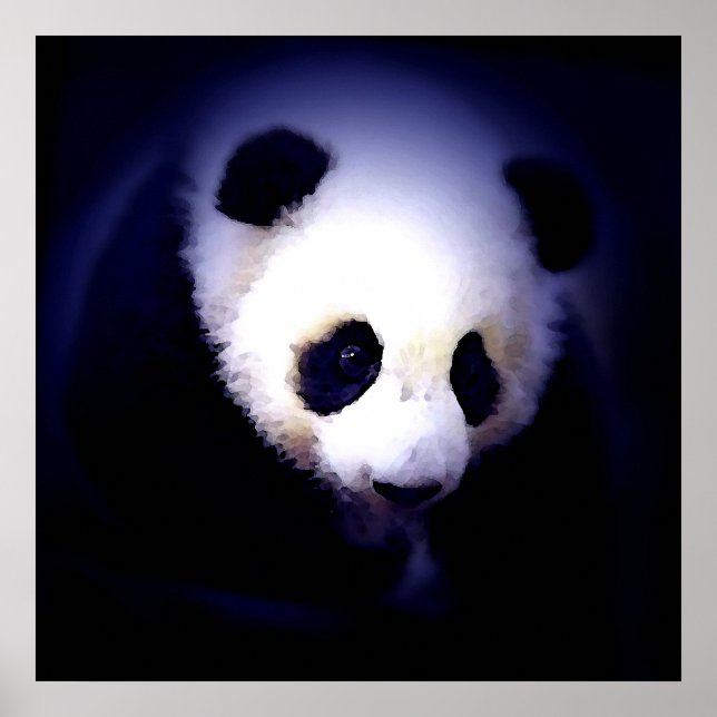 Panda Face Poster - Panda Posters Prints (Front)