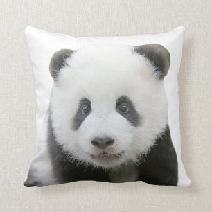 Panda Face Throw Pillow