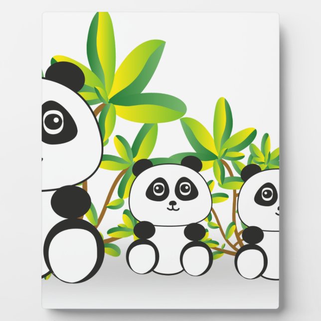 Panda Family Plaque (Front)