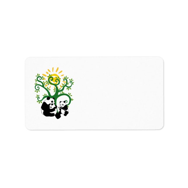 Panda Family Tree Label (Front)