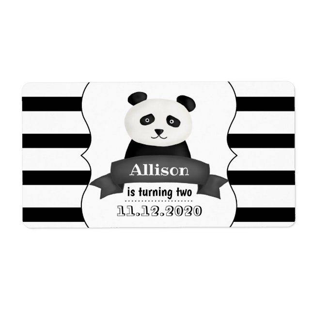 Panda fête d'anniversaire (Devant)